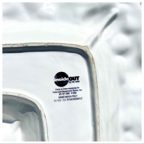 VTG 🏝Tropical Serving  Platter Floral & Fruit Chip Dip Veggie & Dip 🌺🥝🎋🍌🎋. - Picture 14 of 16